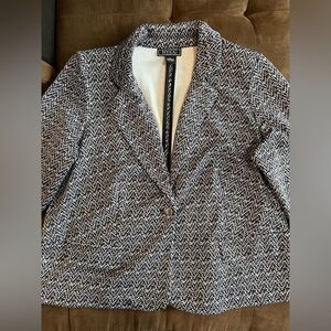 NYC Monochrome Patterned Blazer Jacket Size 2X